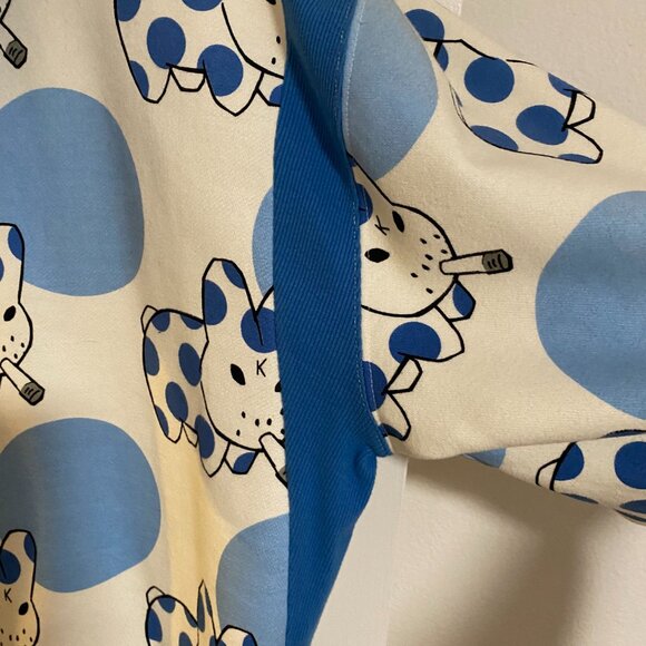 Kidrobot x Frank Kozik VINTAGE Polka Dot LARGE Labbit Zip Up Hoodie SZ XXL $180 - Picture 4 of 8